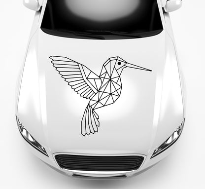Autoaufkleber Kolibri geometrisch