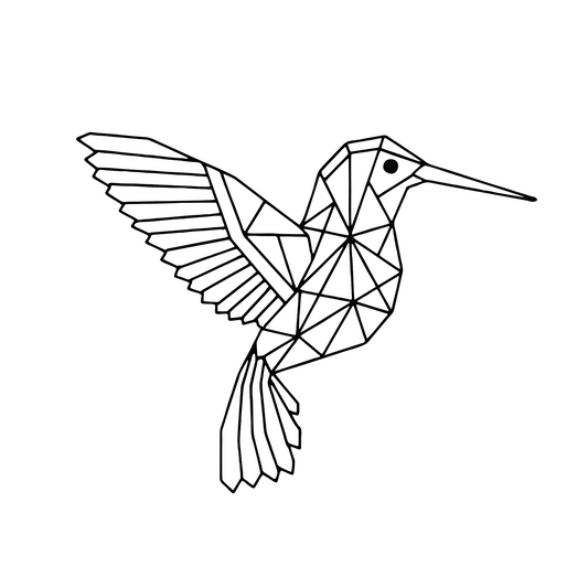 Wandtattoo Kolibri geometrisch