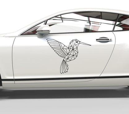 Autoaufkleber Kolibri geometrisch