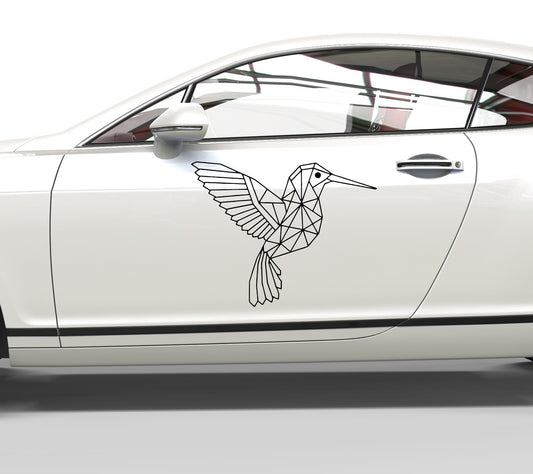 Autoaufkleber Kolibri geometrisch