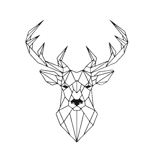 Wandtattoo Hirsch geometrisch