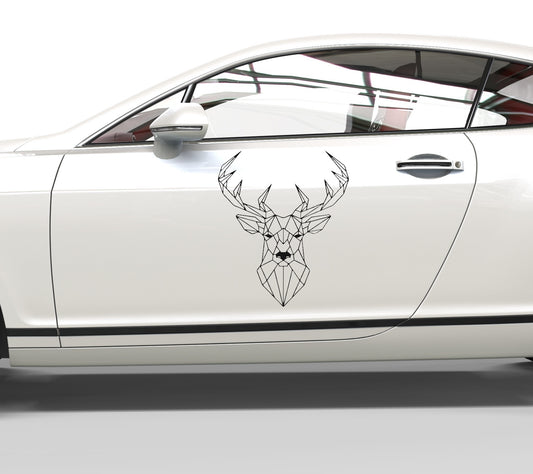 Autoaufkleber Hirsch geometrisch