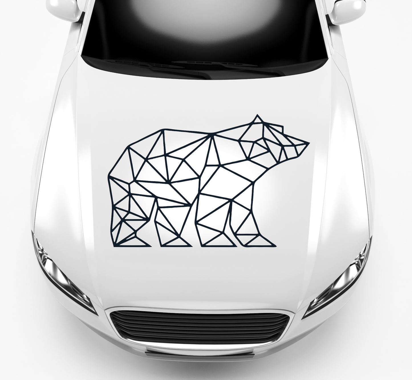 Autoaufkleber Bär geometrisch