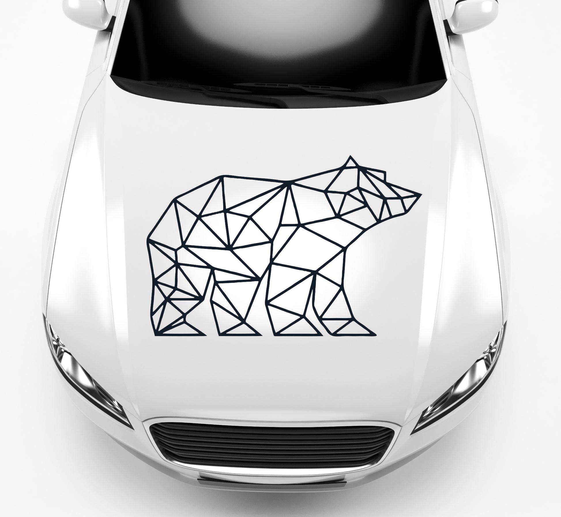 Autoaufkleber Bär geometrisch