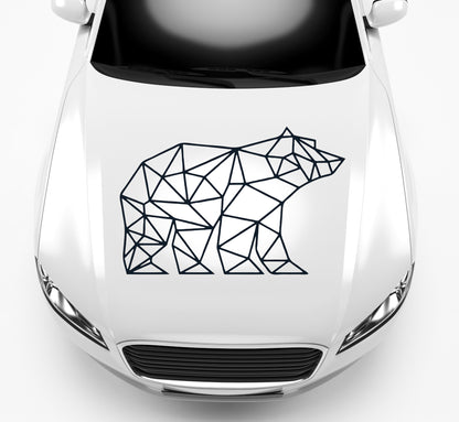 Autoaufkleber Bär geometrisch