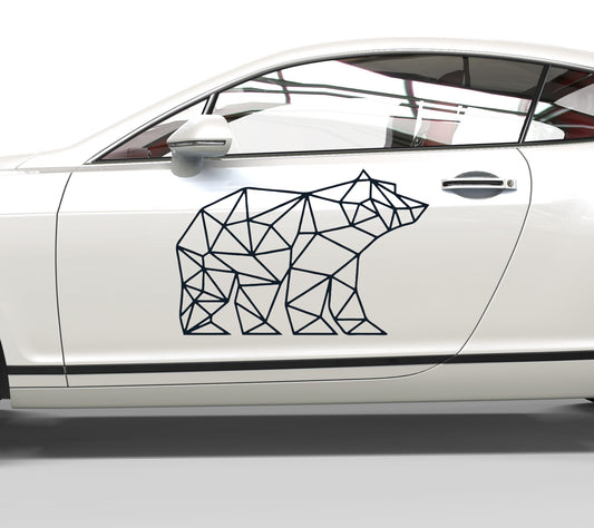 Autoaufkleber Bär geometrisch