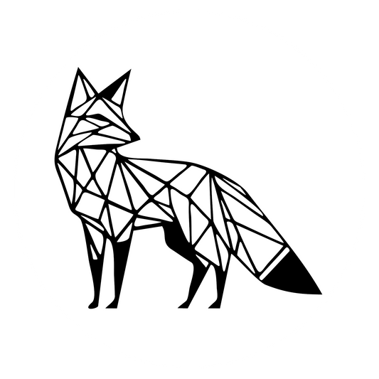 Wandtattoo Fuchs geometrisch