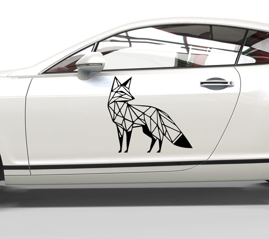 Autoaufkleber Fuchs geometrisch