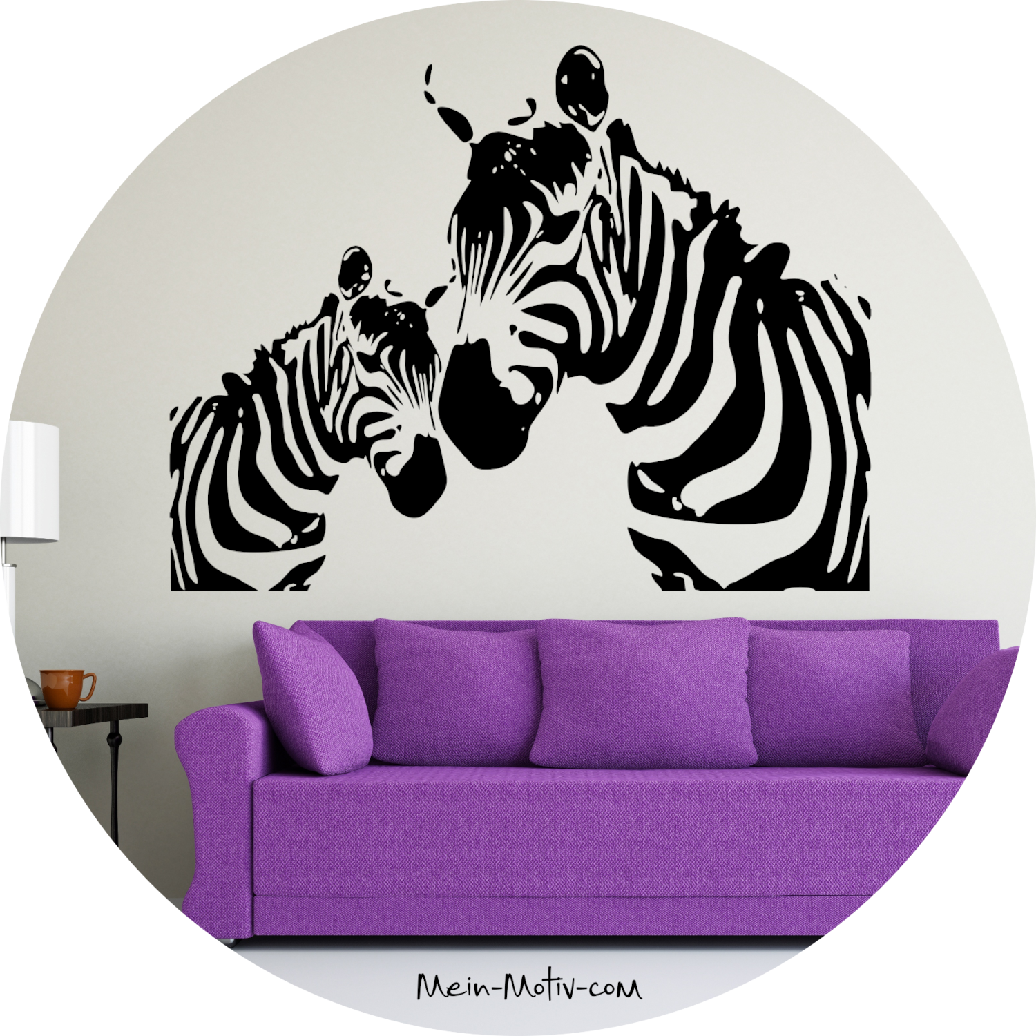 Wandtattoo Zebra Duo