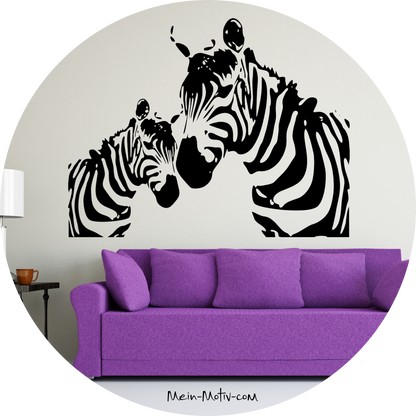 Wandtattoo Zebra Duo