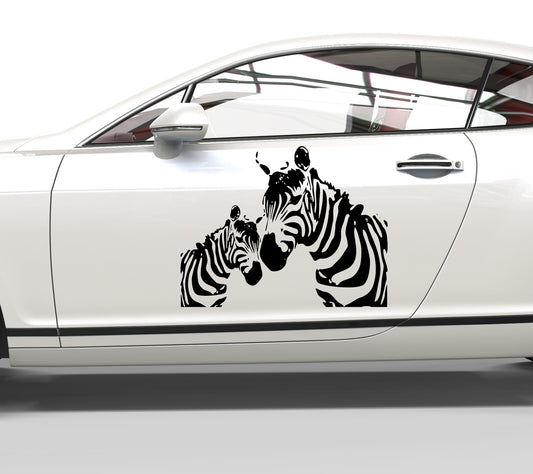 Autoaufkleber Zebra Duo