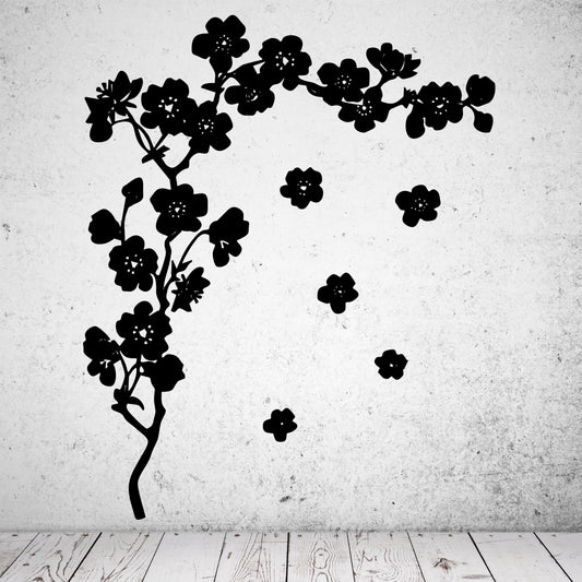 Wandtattoo Kirschblüte Silhouette