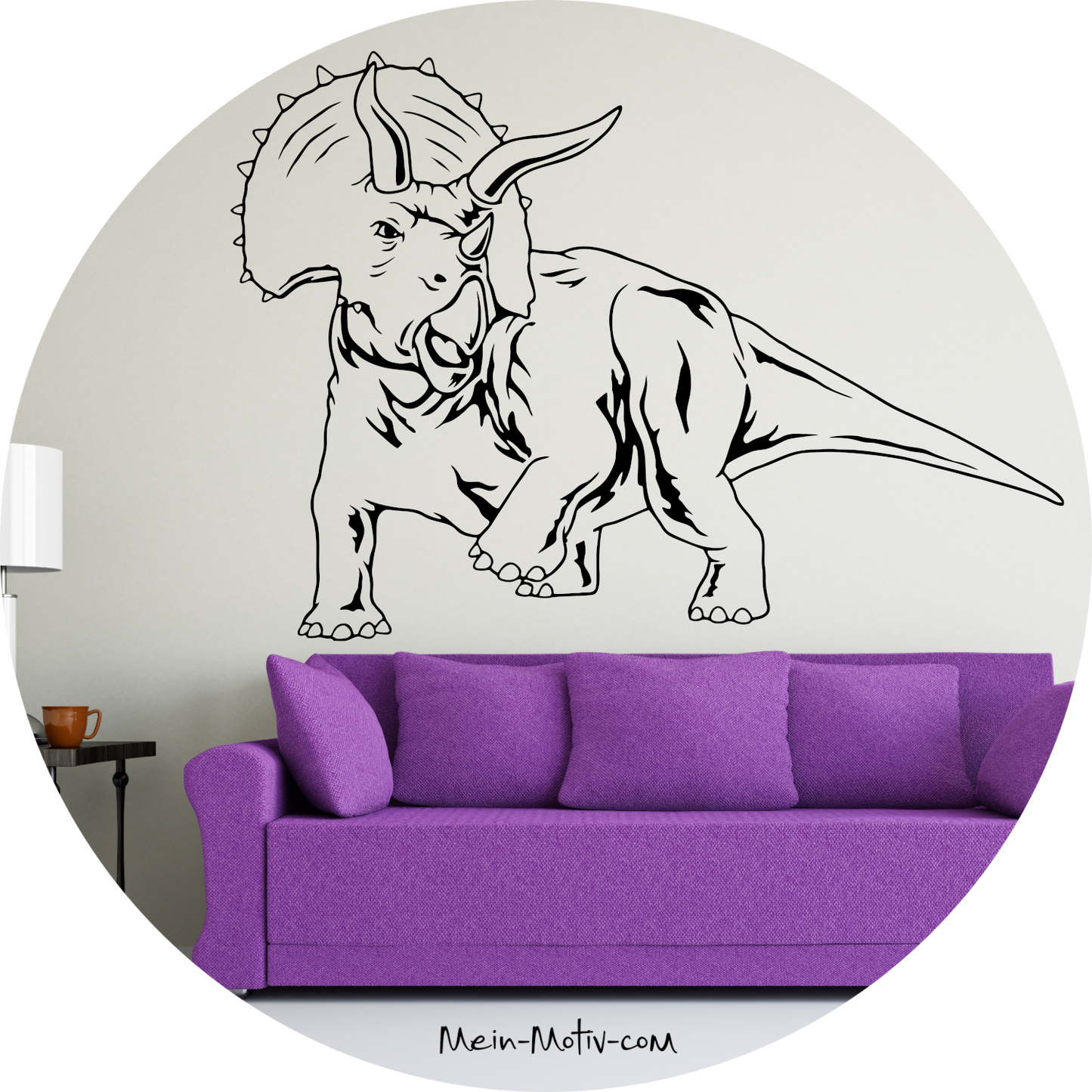 Wandtattoo Triceratops Dinosaurier