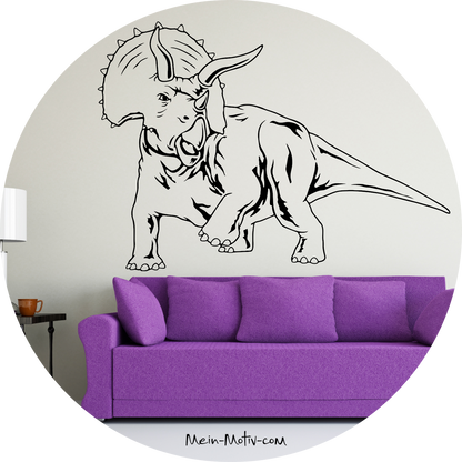 Wandtattoo Triceratops Dinosaurier