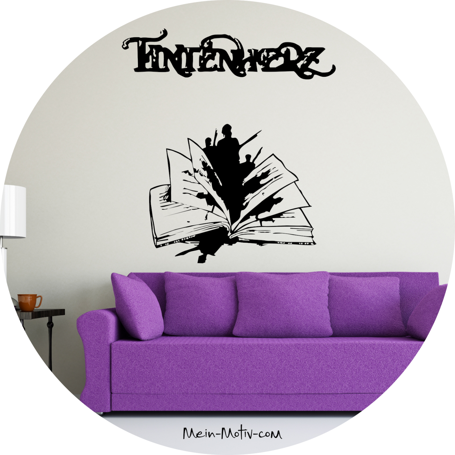 Wandtattoo Tintenherz - Heraus lesen