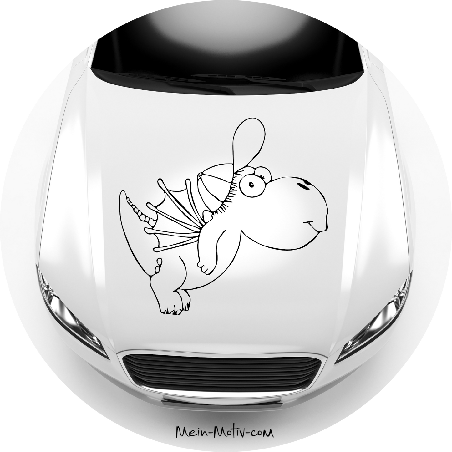 Autoaufkleber Drache Kokosnuss