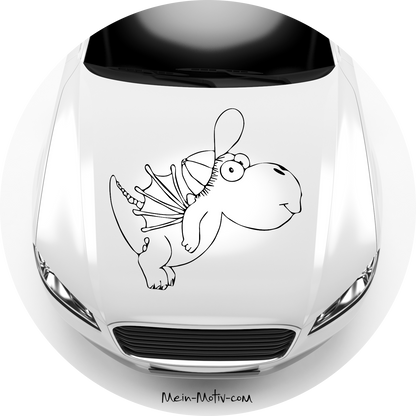 Autoaufkleber Drache Kokosnuss