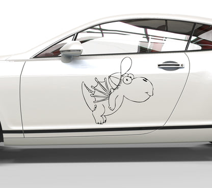 Autoaufkleber Drache Kokosnuss