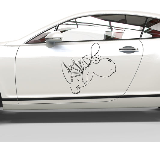 Autoaufkleber Drache Kokosnuss