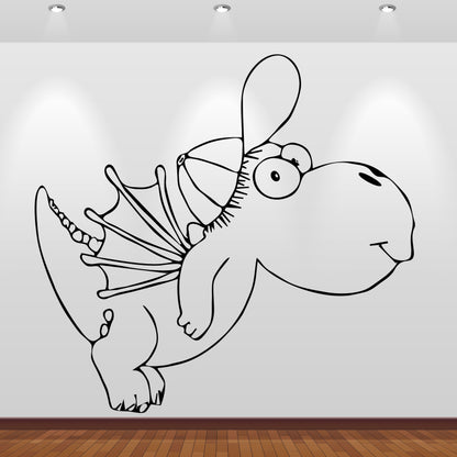 Wandtattoo Drache Kokosnuss