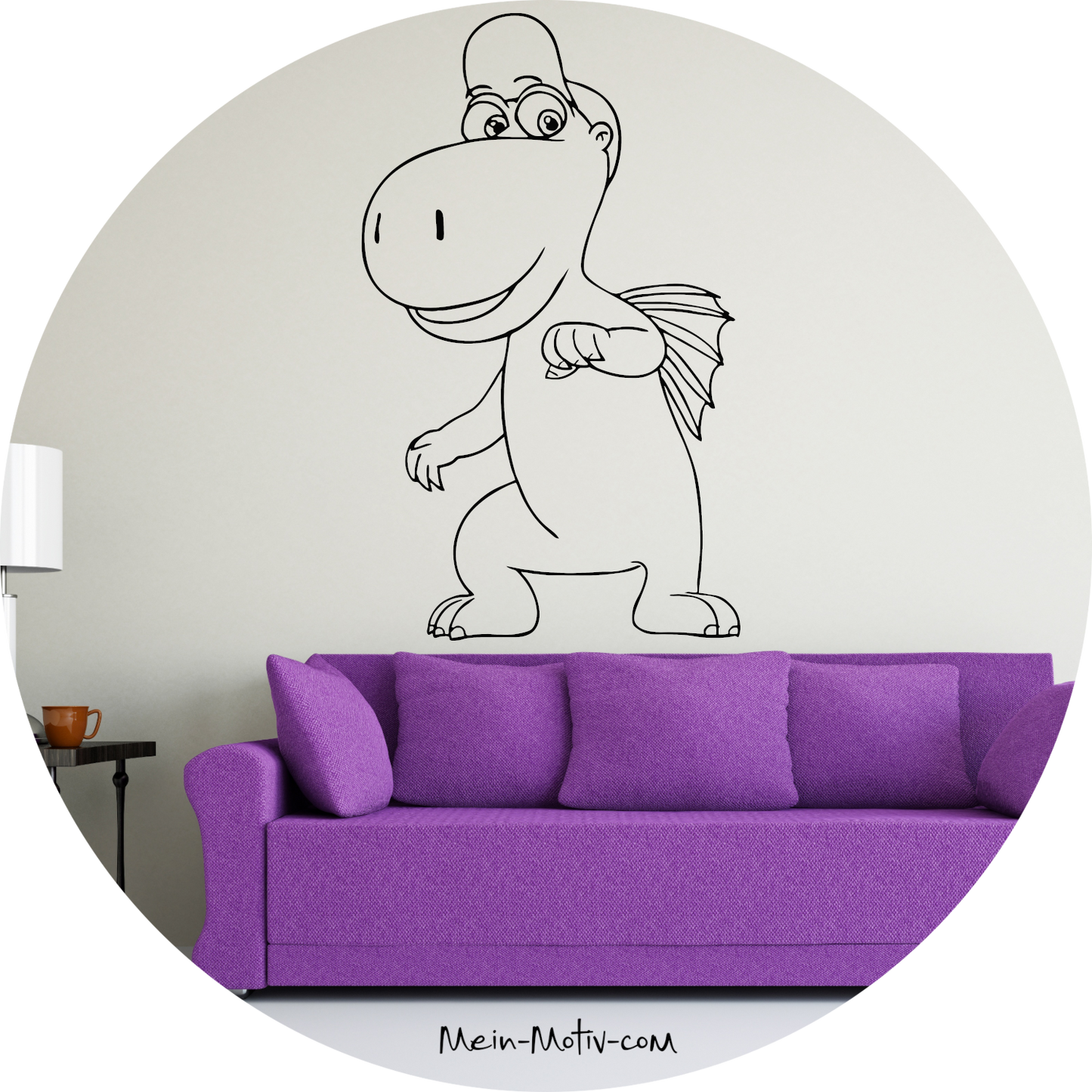 Wandtattoo Drache Kokosnuss Portrait