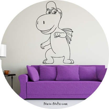 Wandtattoo Drache Kokosnuss Portrait
