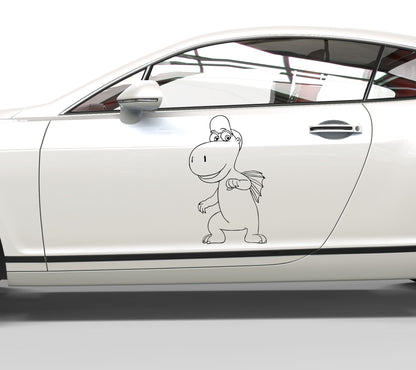 Autoaufkleber Drache Kokosnuss Portrait
