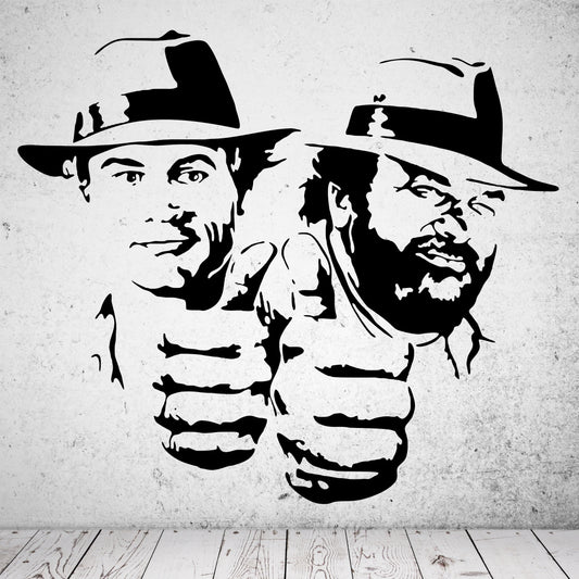 Wandtattoo Bud Spencer und Terence Hill