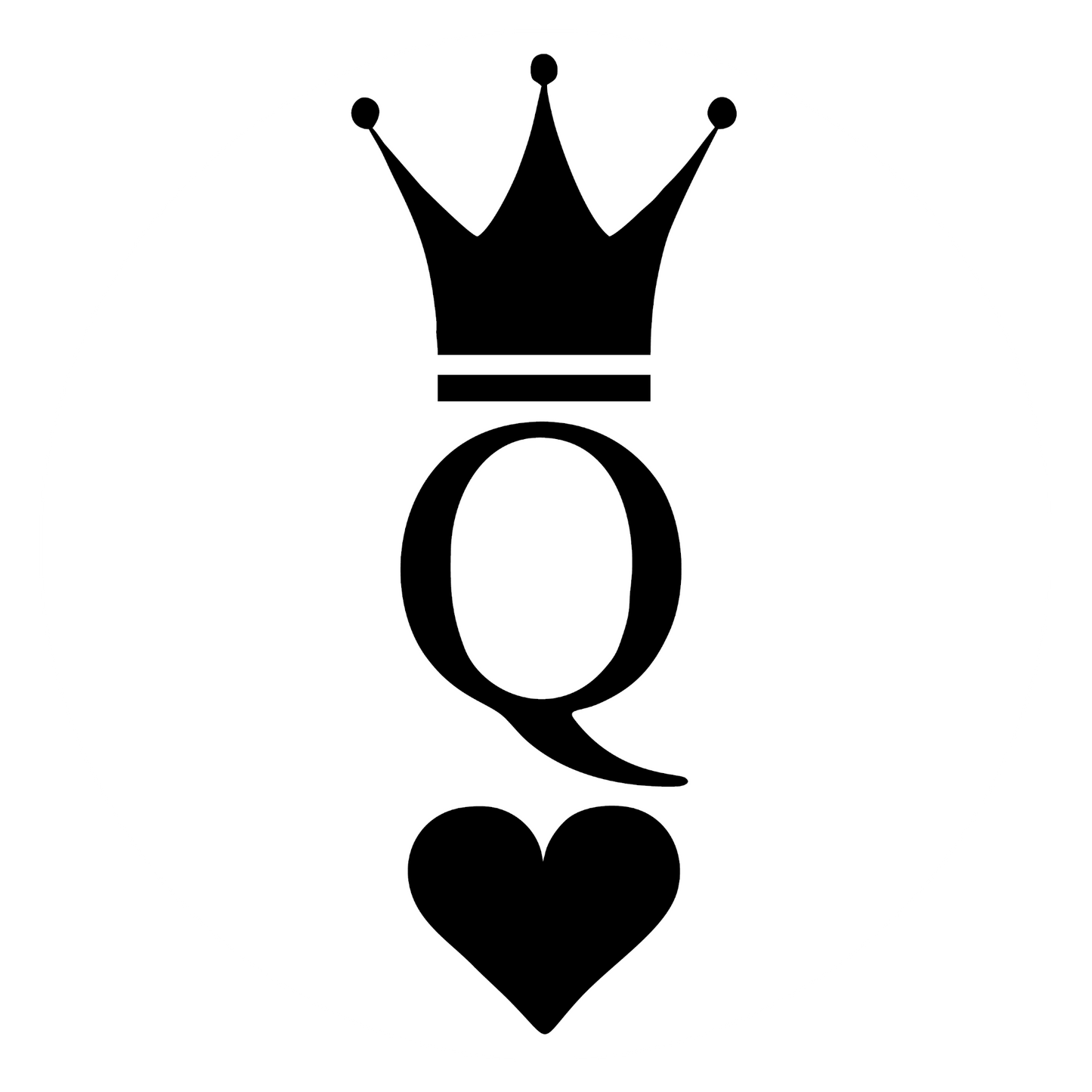 Wandtattoo König Dame Herz