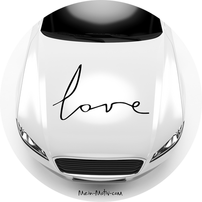 Autoaufkleber Love Schriftzug