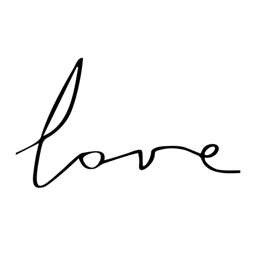 Autoaufkleber Love Schriftzug