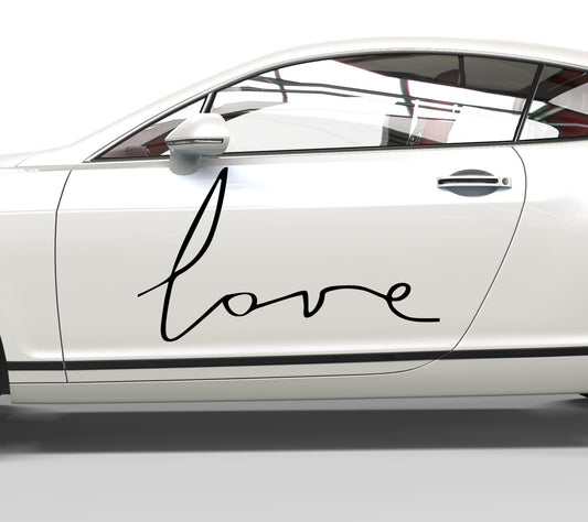 Autoaufkleber Love Schriftzug
