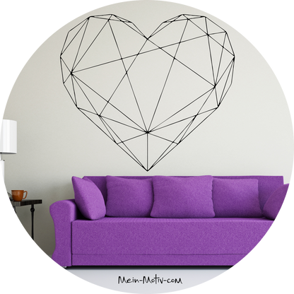 Wandtattoo Herz geometrisch