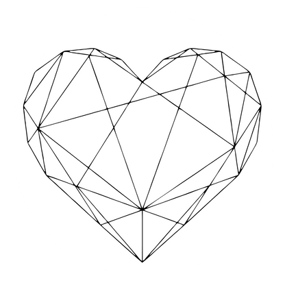 Wandtattoo Herz geometrisch
