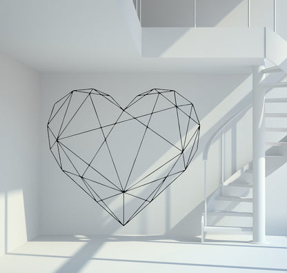 Wandtattoo Herz geometrisch
