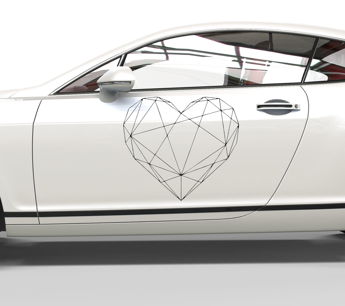 Autoaufkleber Herz geometrisch