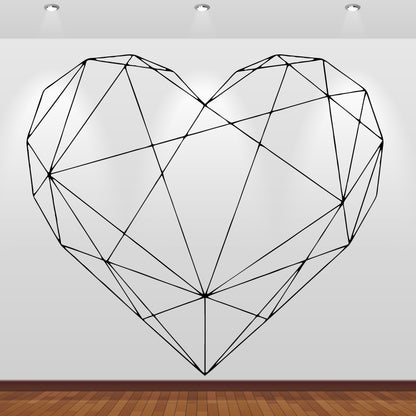 Wandtattoo Herz geometrisch