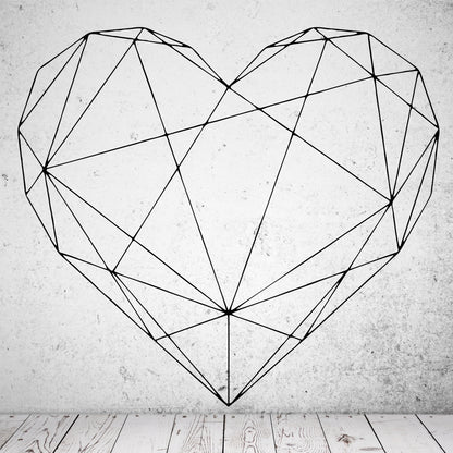 Wandtattoo Herz geometrisch