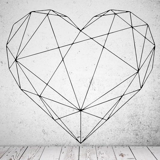 Wandtattoo Herz geometrisch
