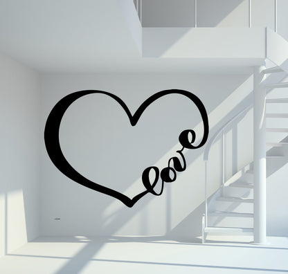 Wandtattoo Herz Love Schrift