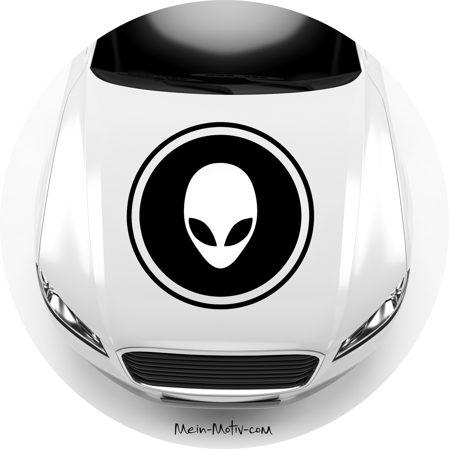 Autoaufkleber Alien umkreist