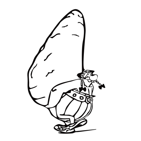 Autoaufkleber Asterix und Obelix Hinkelstein