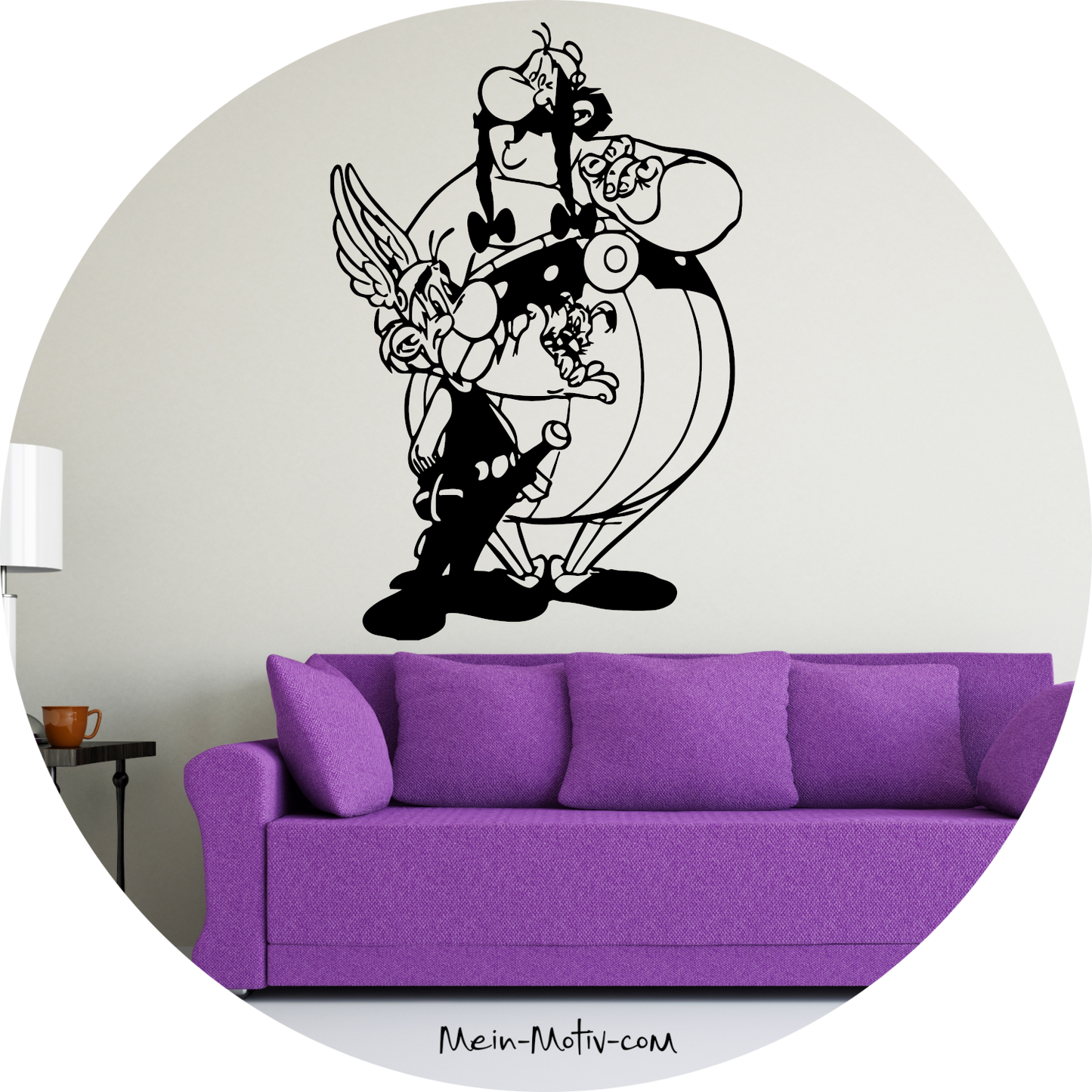 Wandtattoo Asterix und Obelix mit Idefix