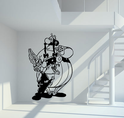 Wandtattoo Asterix und Obelix mit Idefix