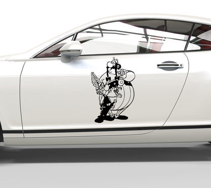Autoaufkleber Asterix und Obelix mit Idefix