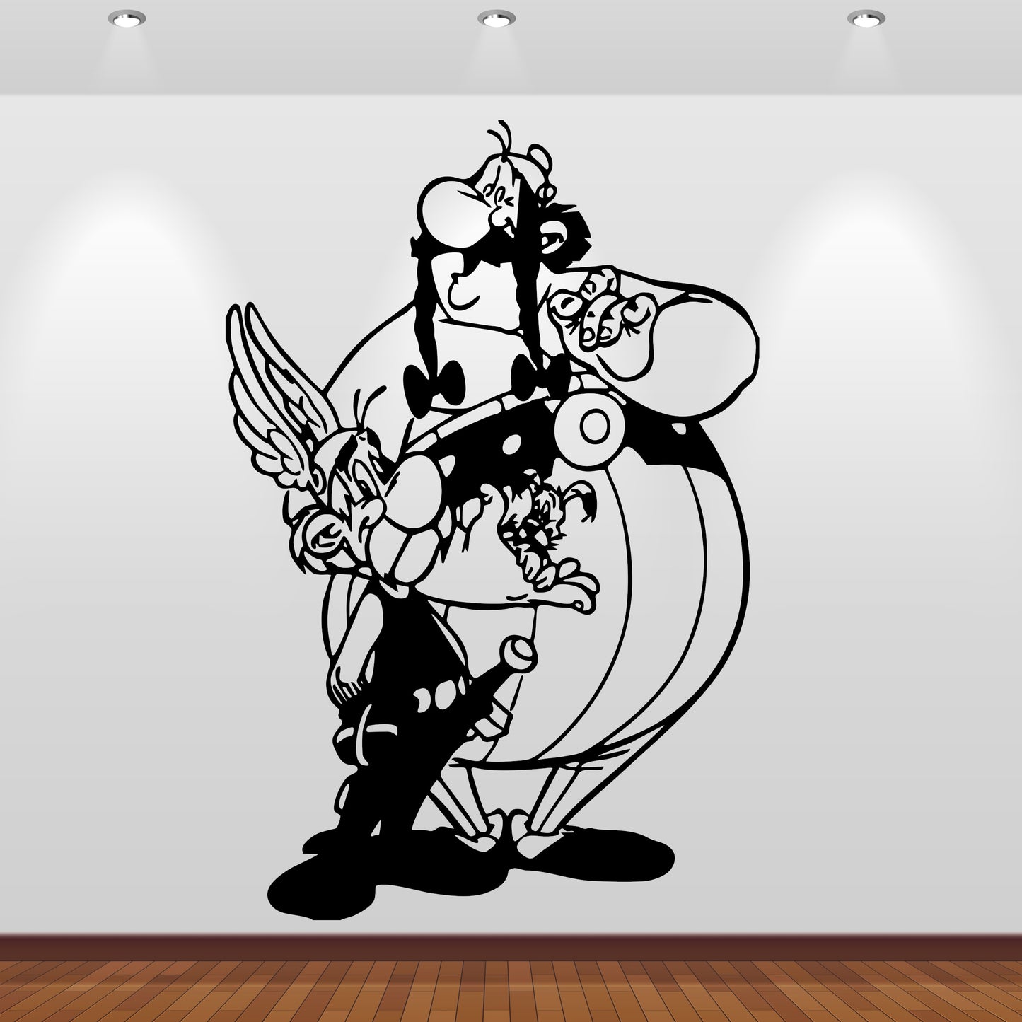 Wandtattoo Asterix und Obelix mit Idefix