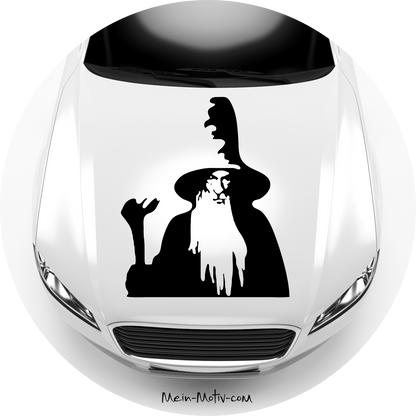 Autoaufkleber Herr der Ringe Gandalf Silhouette