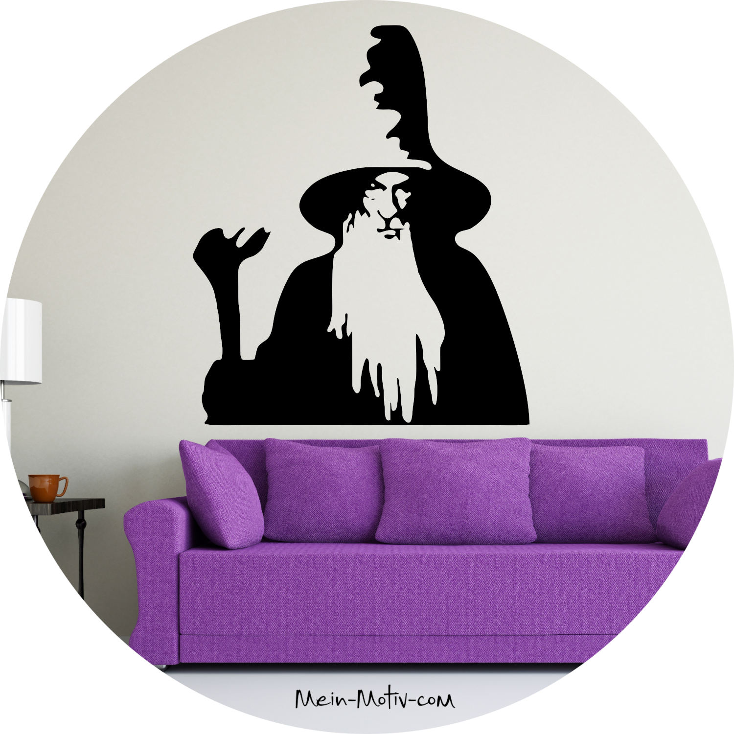 Wandtattoo Herr der Ringe Gandalf Silhouette