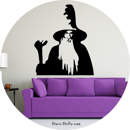 Wandtattoo Herr der Ringe Gandalf Silhouette