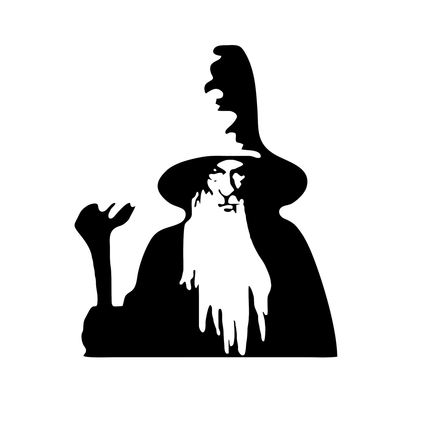 Wandtattoo Herr der Ringe Gandalf Silhouette